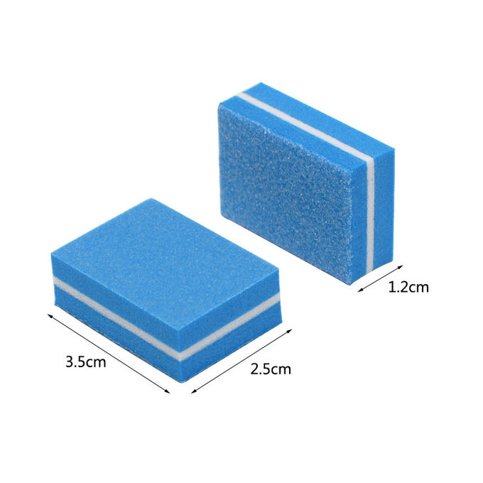 Mini Sponge Nail Care Tools / Nail Buffer Block Double Sided Size 3.5 * 2.5 * 1.2cm