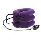 Comfortable Heated Neck Massager Inflatable Collar Suede Material For Neck Pain Relief