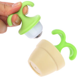 Roller Ball Handheld Body Massager Cute Mini Potted Plant Shaped 360 Degree Rotating