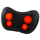 Black Color Infrared Neck Massager , Electric Neck Pillow With Springy Massage Balls