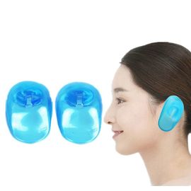 Protect Silicone Ear Covers , Blue Clear Silicone Ear For Personal Use / Hairdressing Salon