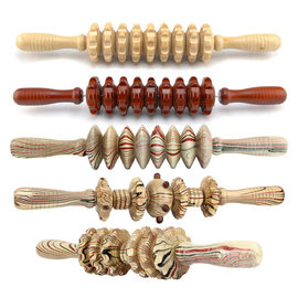China Length 39cm Wooden Massage Roller Stick Effectively Improve Blood Circulation factory