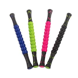 China Gym Full Body Muscle Roller Stick , Handheld Sports Massager Unique Concave Gear Design factory