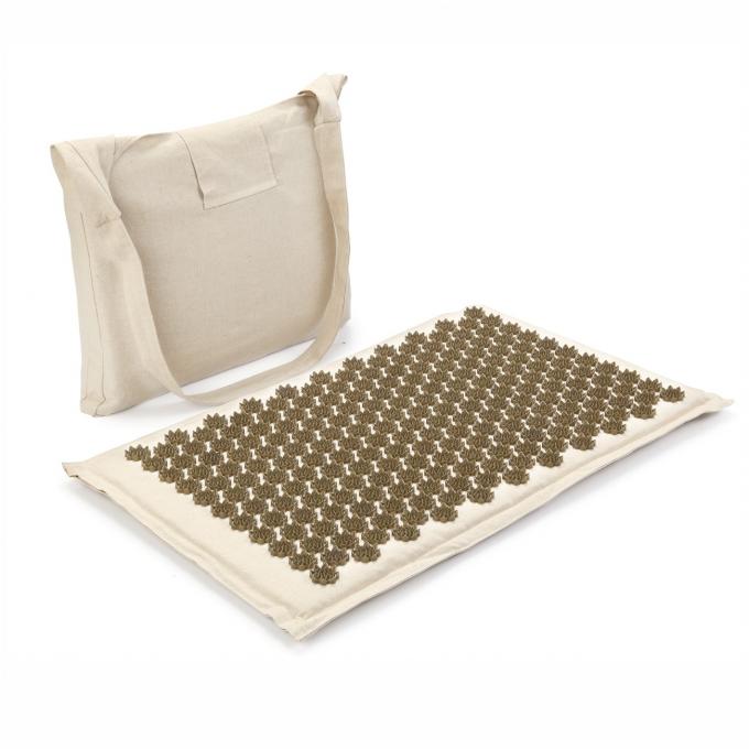 Lotus Spike Electric Back Massager Accupressure Mat Linen Fabric Material Customized Color