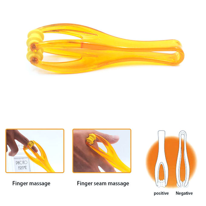 Finger Joint Handheld Body Massager Cambered Roller Design Promote Blood Circulation