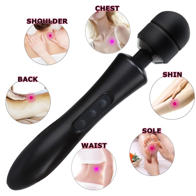 Black Muscle Fascia Massager / Sports Recovery Massagers With Powerful Quiet Motor