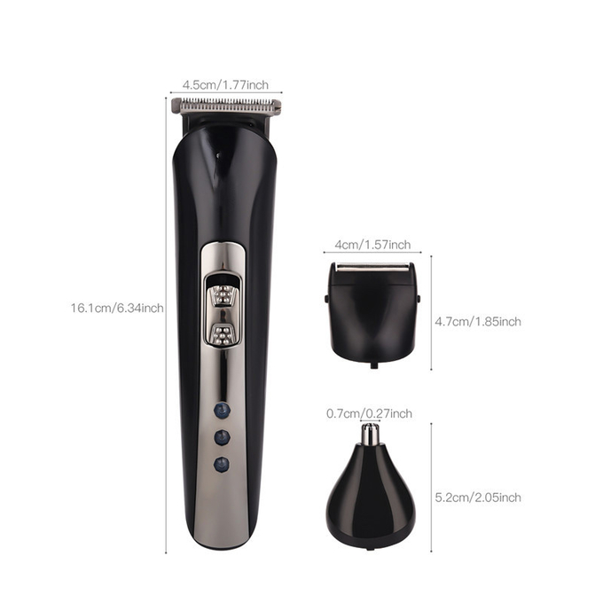 Rechargeable Professional Hair Clippers ABS / Stainless Steel Material Portable Lightweight