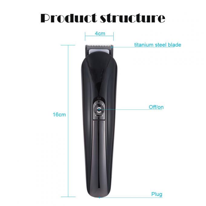 Power 5W Professional Barber Clippers Size 16 * 4cm With Cutting Length Control Wheel